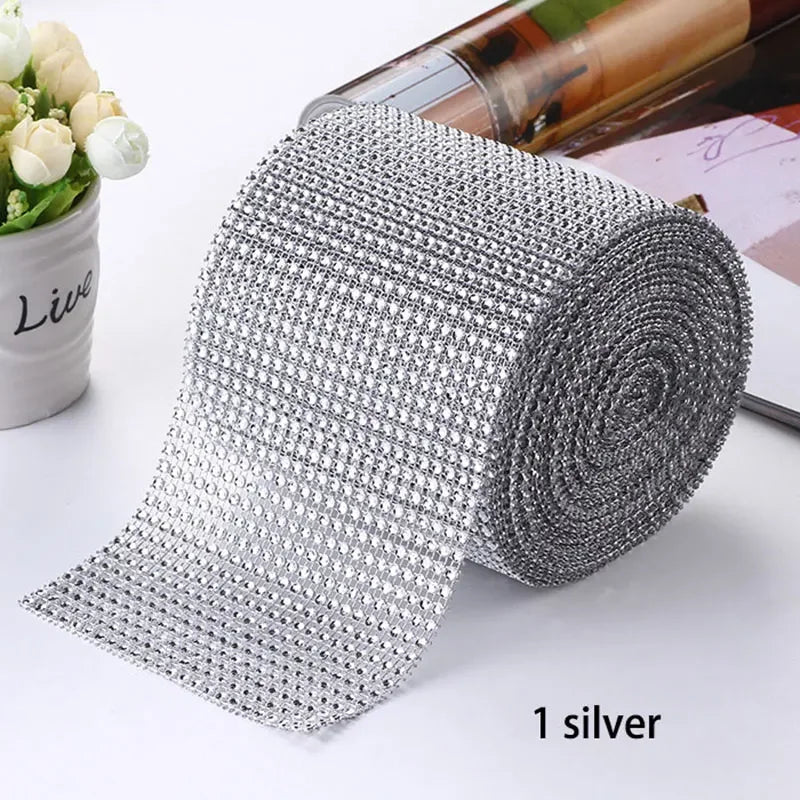 Mech decor rhinestone ribbon