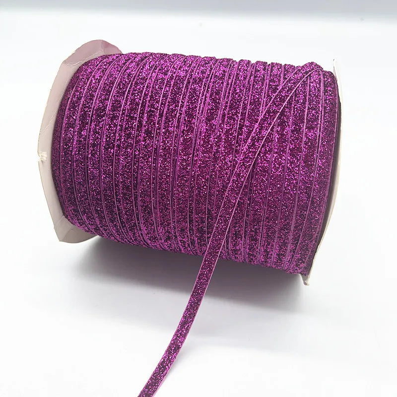 Glittrande sammets band 6mm