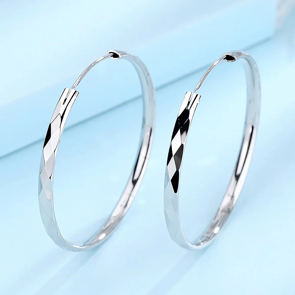 Fina stora örhängen ringar i äkta 925 sterling silver