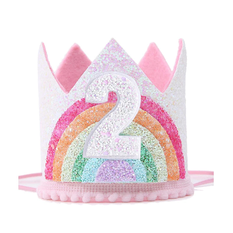 Unicorn krona till kalas barnet