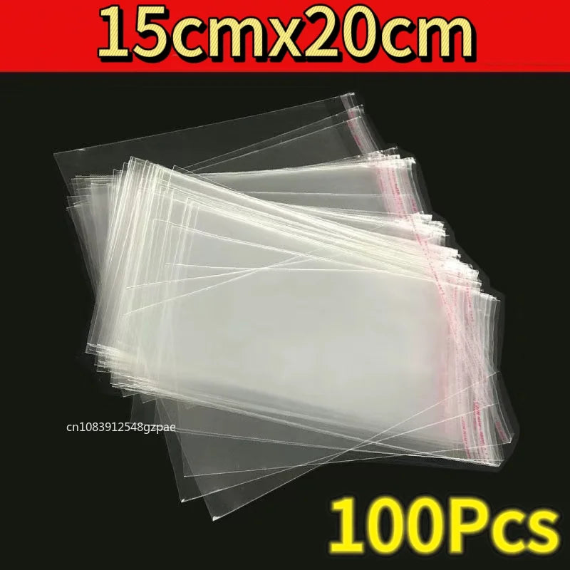 100-pack cellofan påsar olika storlekar