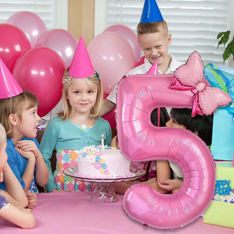Stora ballonger Rosa med sifffror