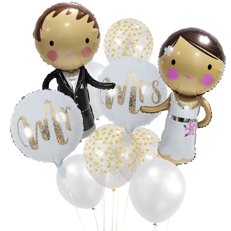 Ballonger i bröllopstema