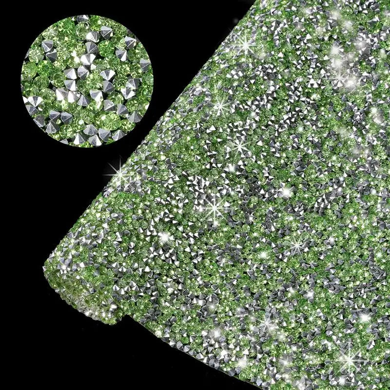24x20cm sheet of rhinestone tape with triangular rhinestones