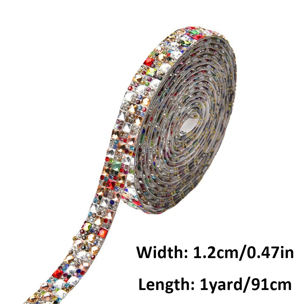 Rhinestone tape Square tiles