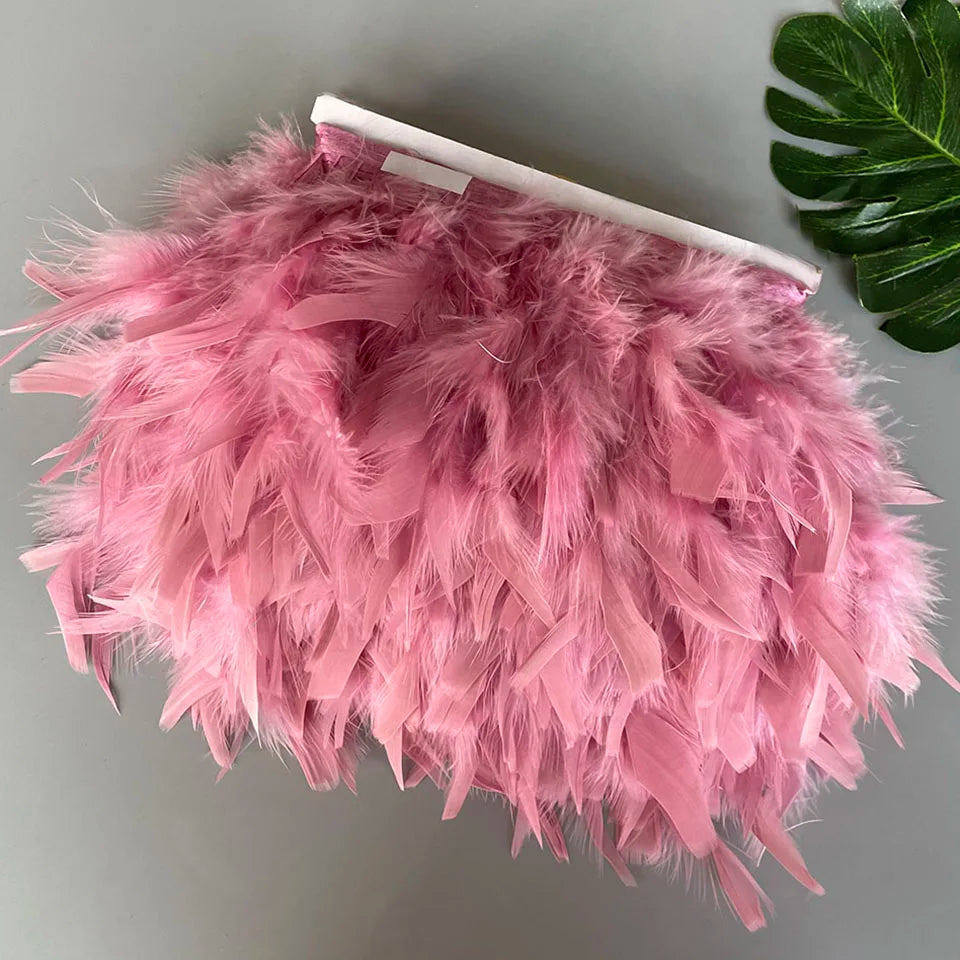Fluffy kalkon fjädrar 10M