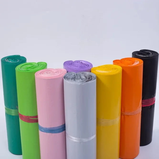50pcs black shipping bags in various sizes
