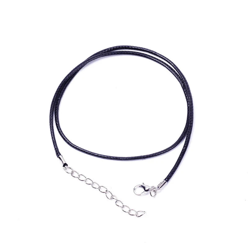 Finished necklace black Leather