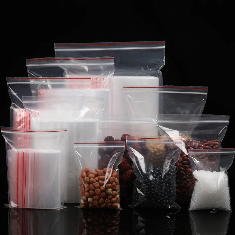 200 zip lock bags in various sizes
