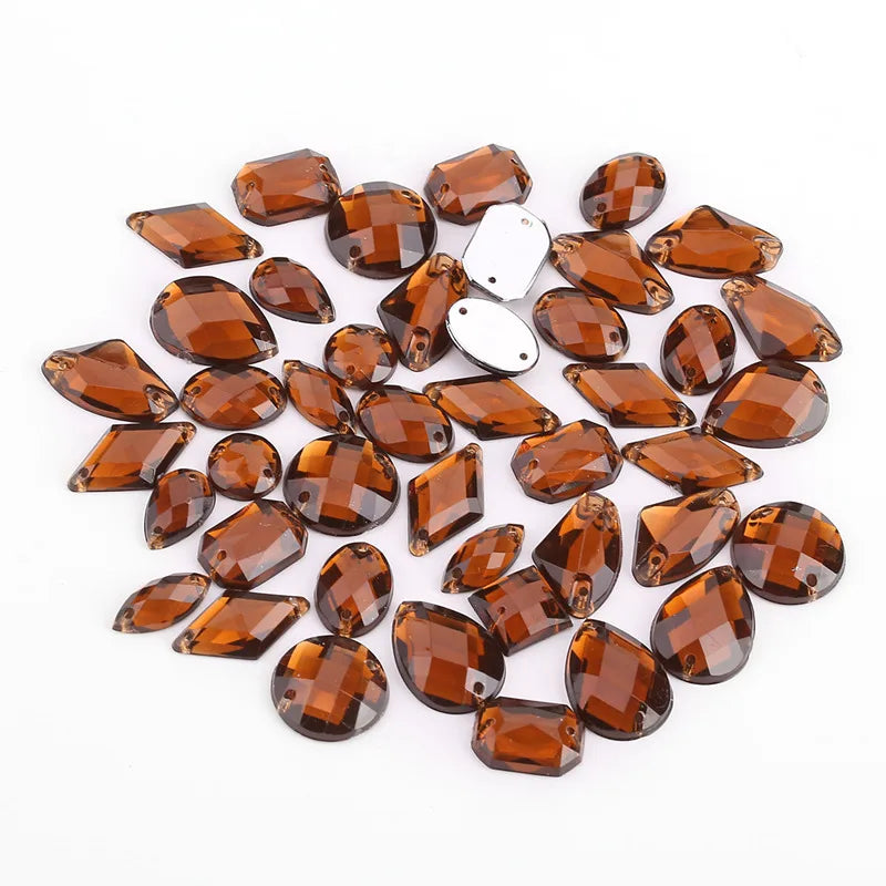 Mixed packaging with rhinestones in different shapes