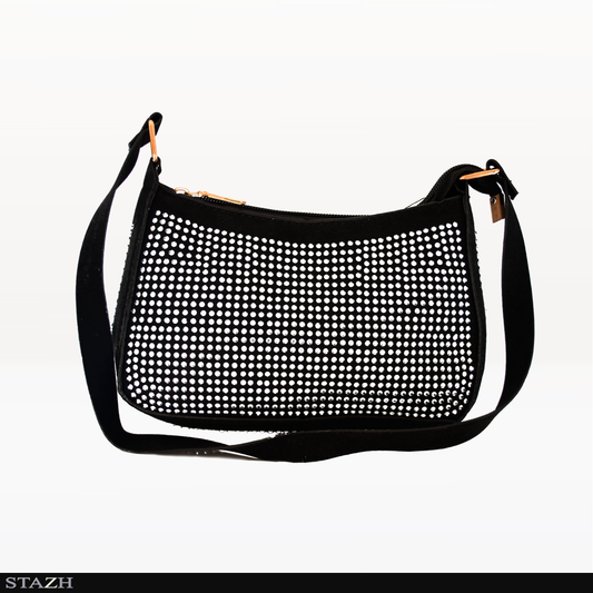 Handväska svart med nitar