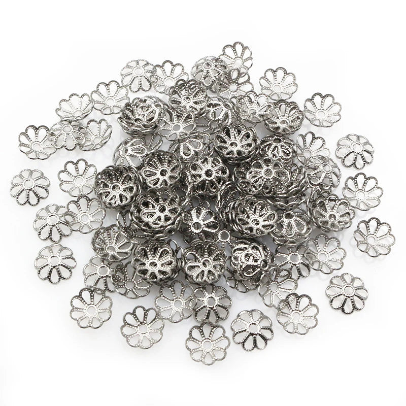 50pcs stainless steel bead caps