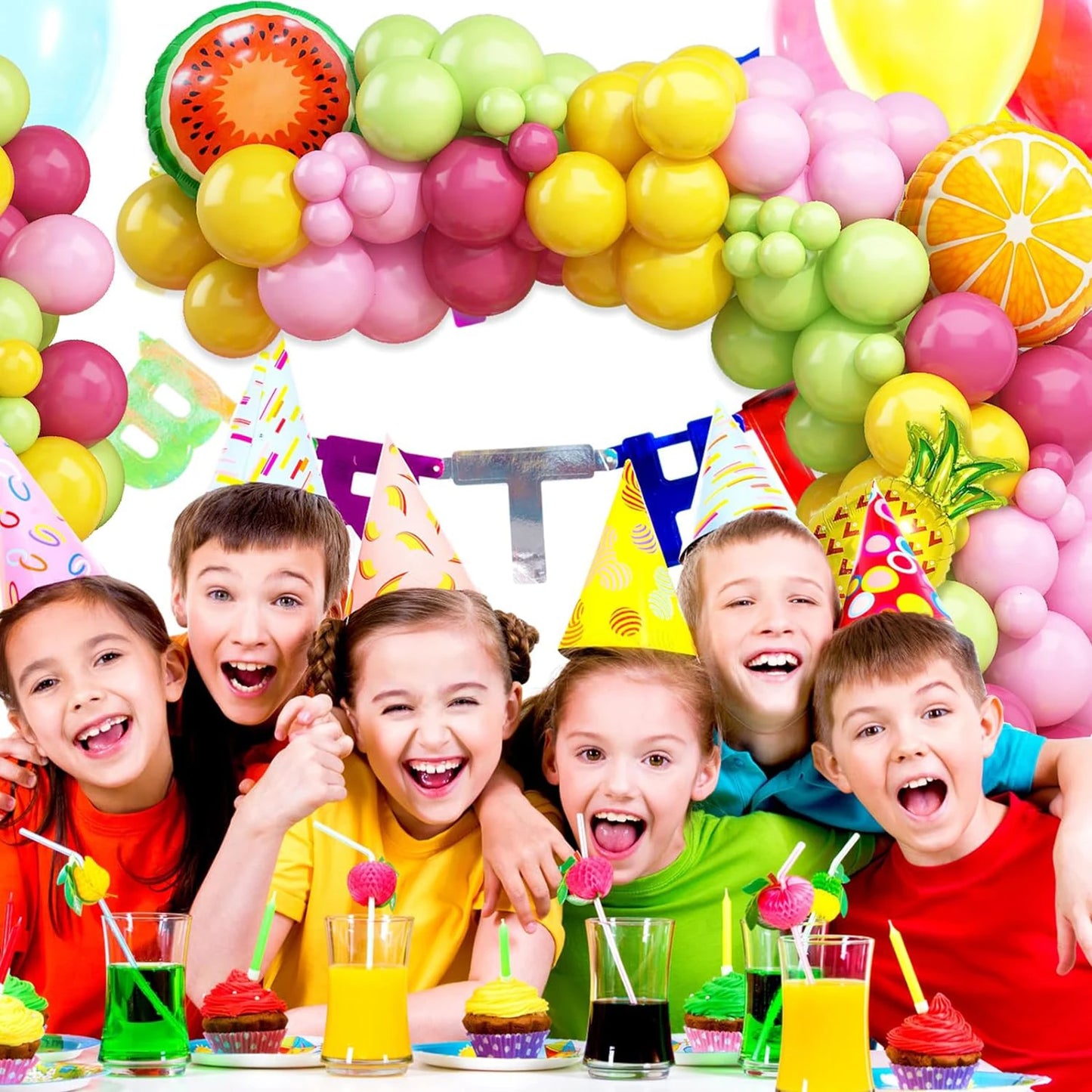 Ballong paket med frukt tema