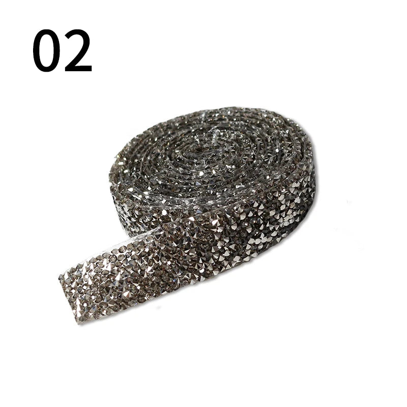 Rhinestone hot fix ribbon