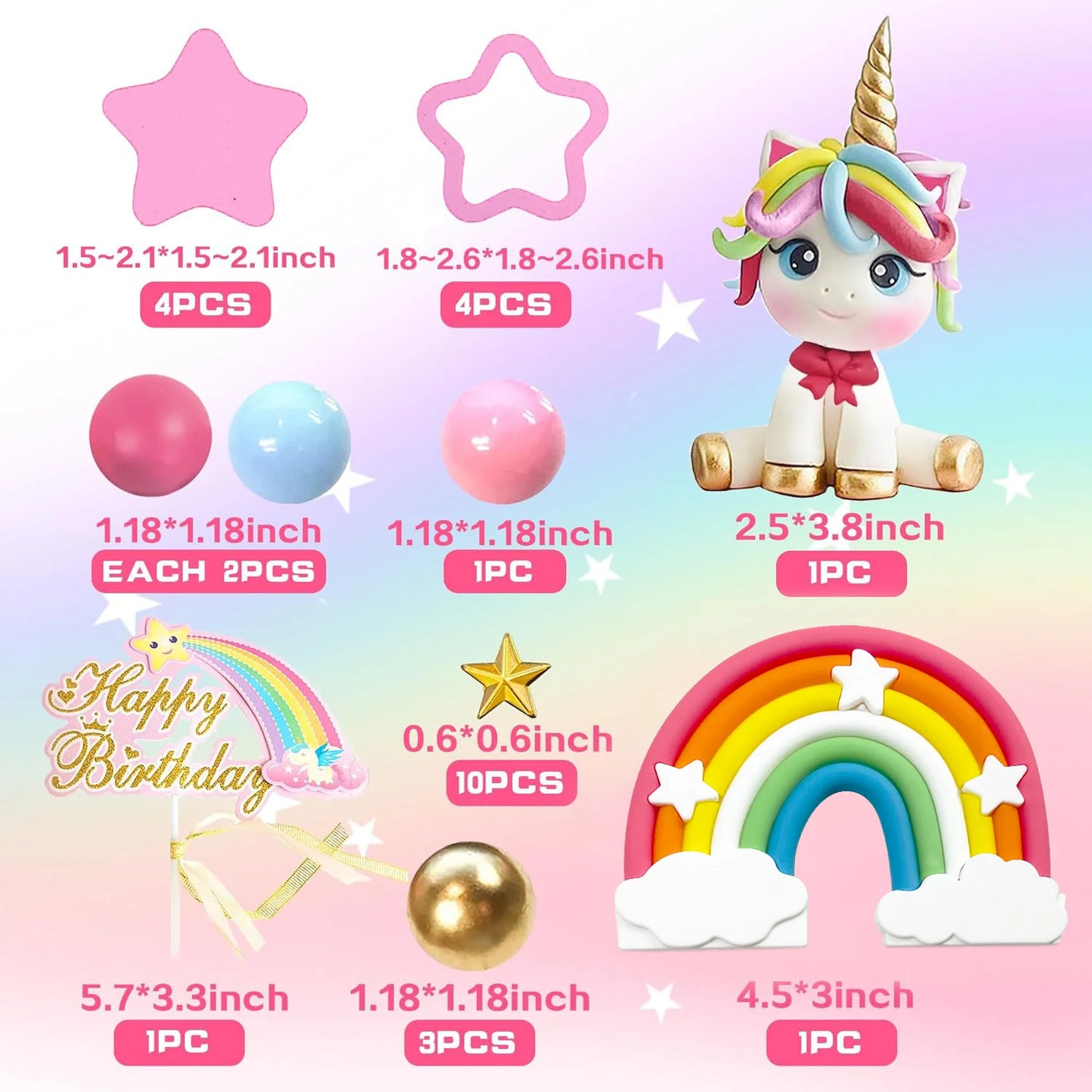 dekoration tårta unicorn