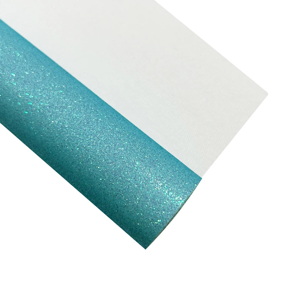 Leather fabric with glitter in different colors
