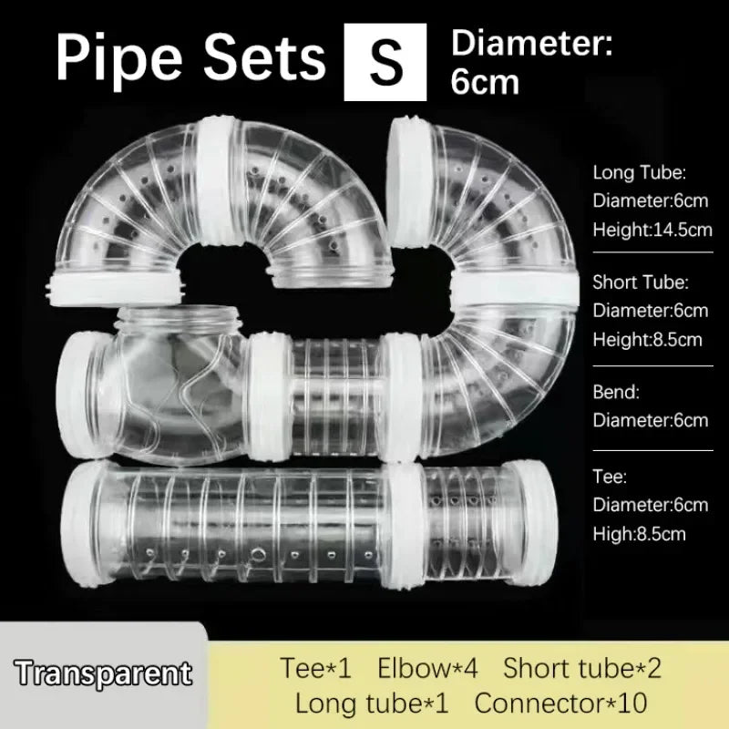 Plastic tunnels for hamsters
