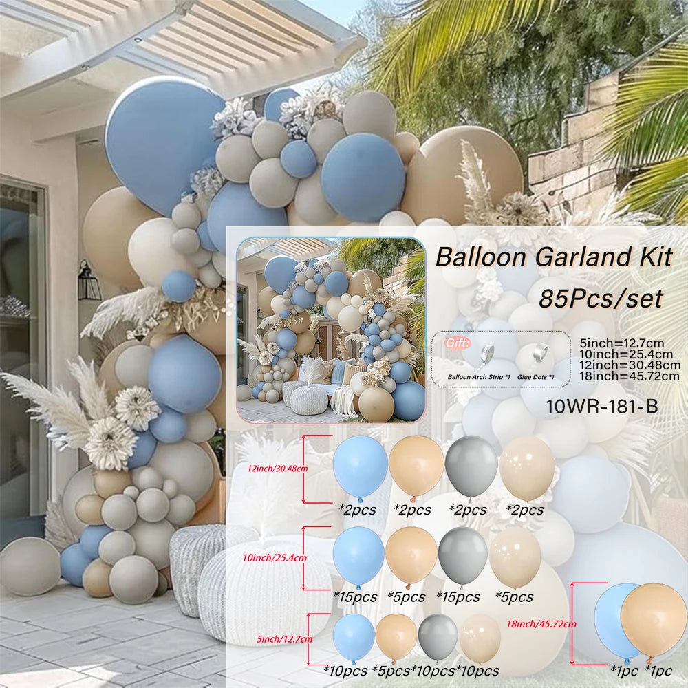 Ballong kit Blå/vit 85st