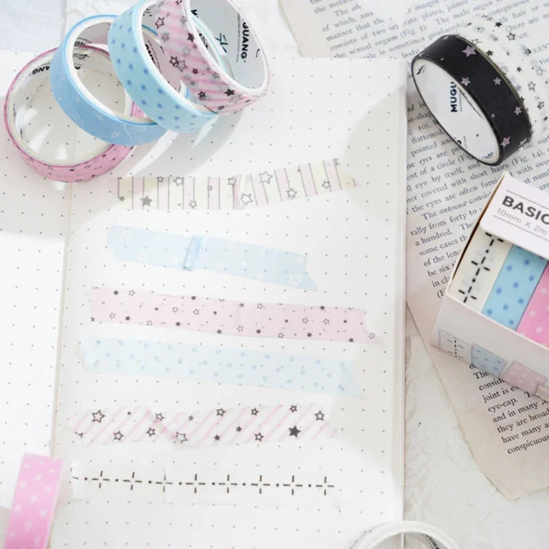 10-pack of paper tape in different colors