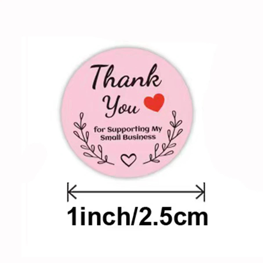 Klistermärken" thank you" rulle