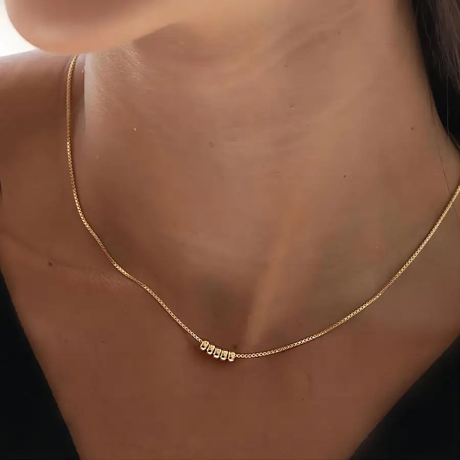 Chain with rings 14k gold