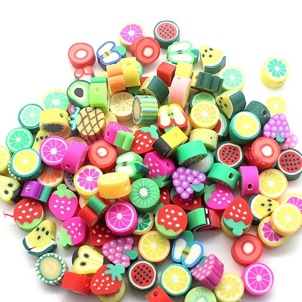 Pärlor frukt mix polymer lera