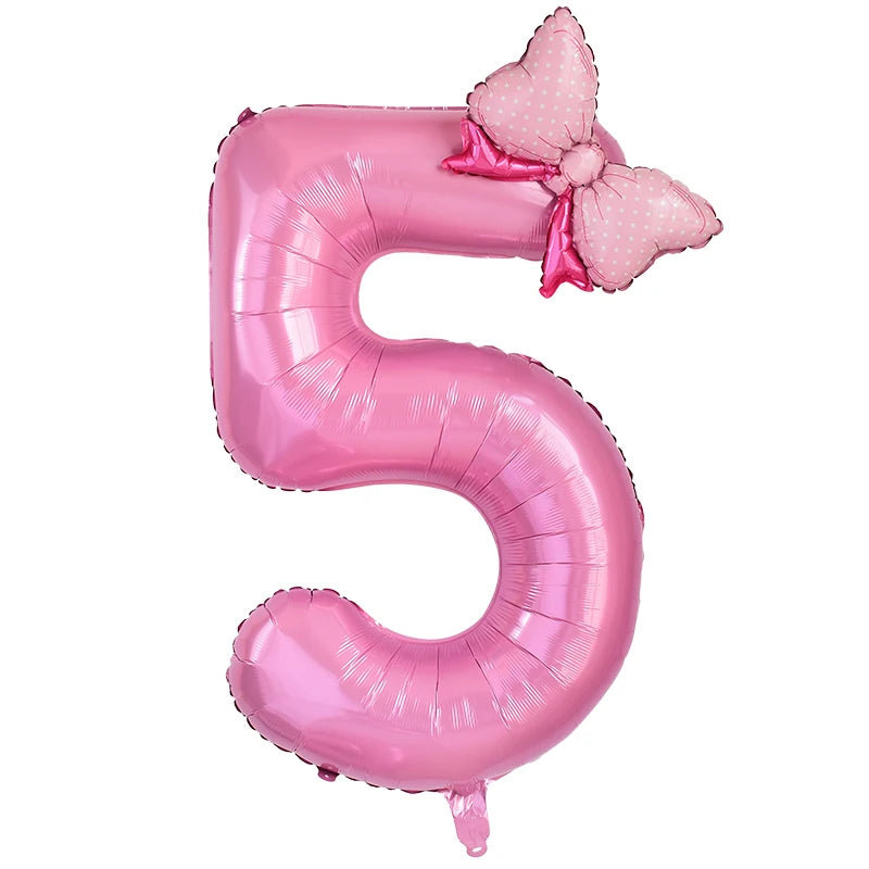 Stora ballonger Rosa med sifffror