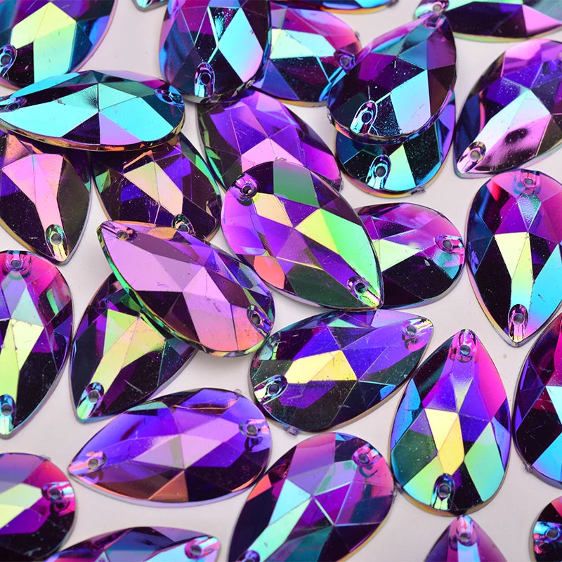 Large sew on rhinestones