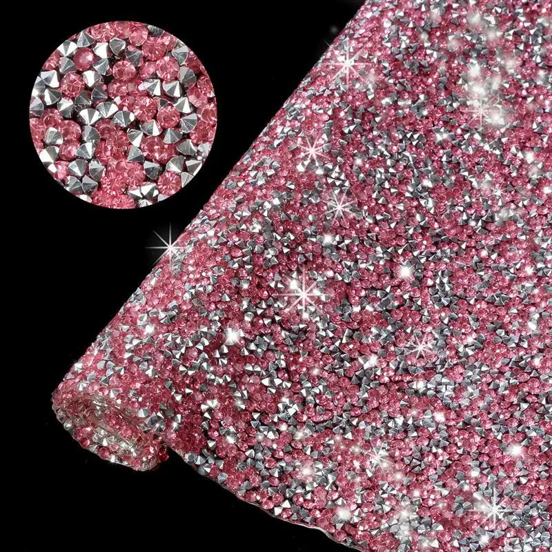 24x20cm sheet of rhinestone tape with triangular rhinestones