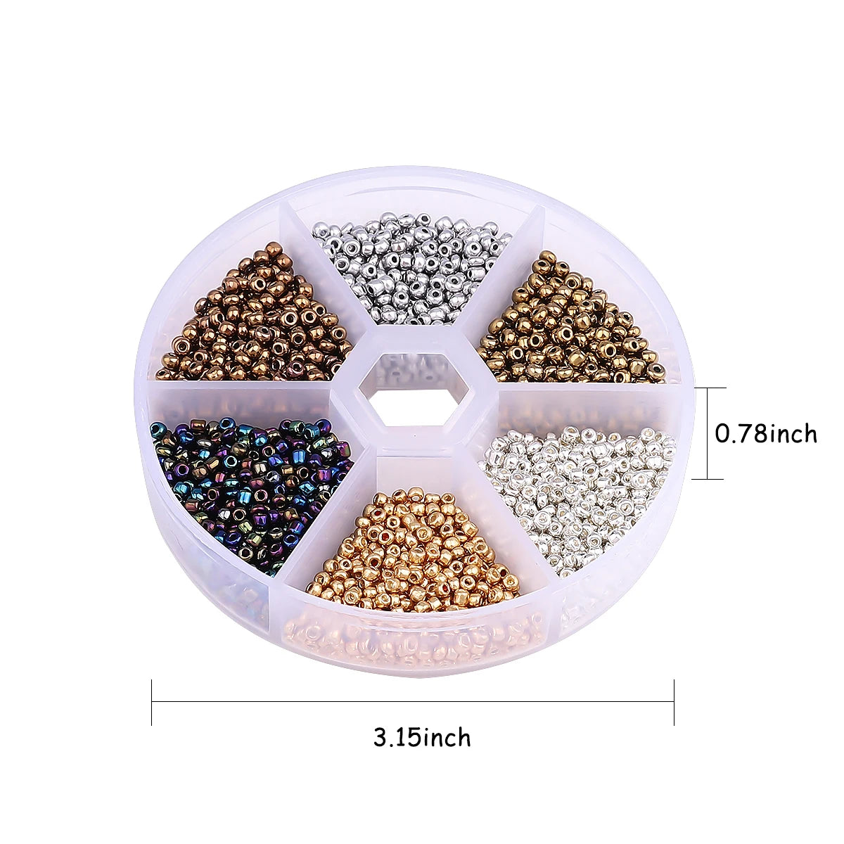 Bead box with seed beads 2mm