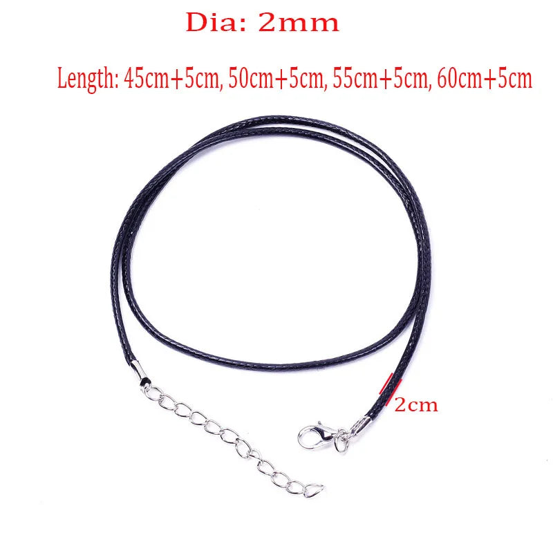 Finished necklace black Leather