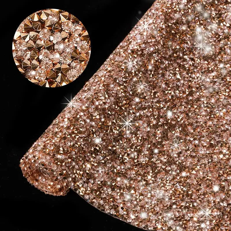 24x20cm sheet of rhinestone tape with triangular rhinestones