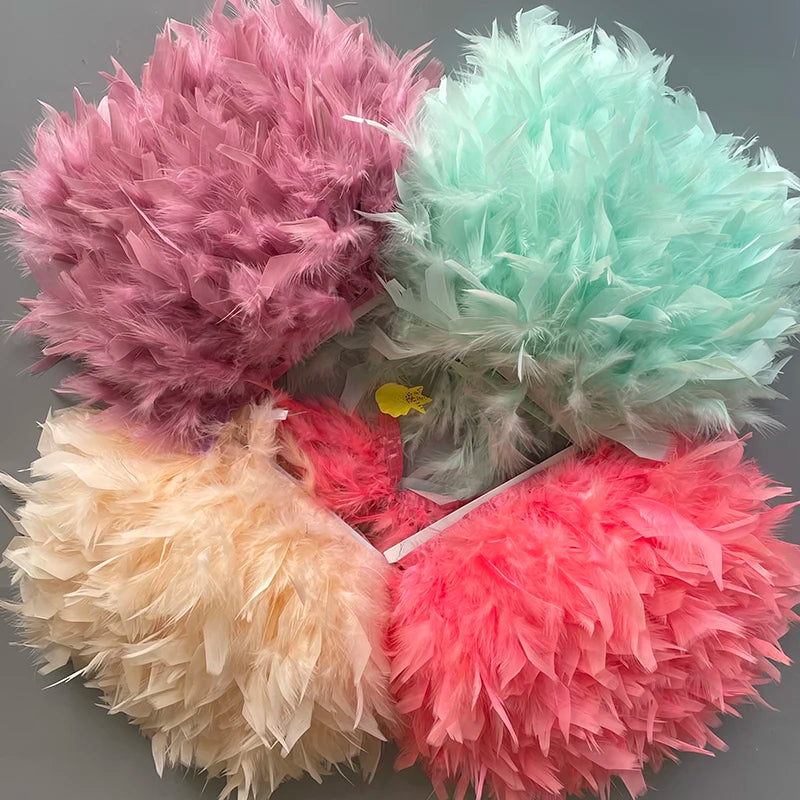 Fluffy kalkon fjädrar 10M
