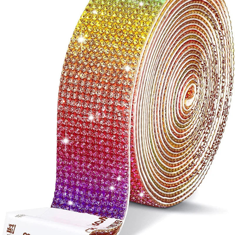 Rhinestone tape 18pcs different color choices