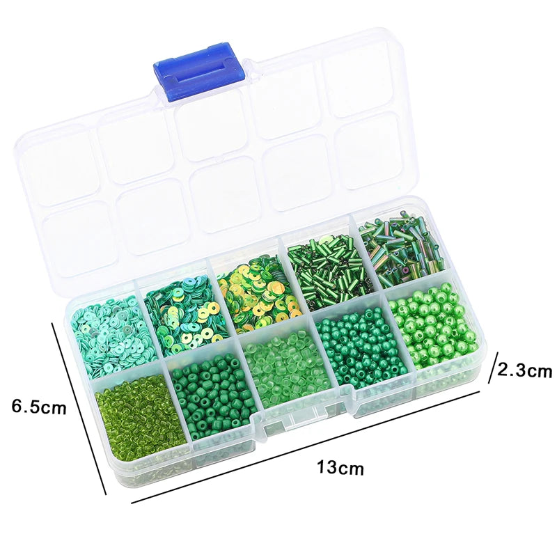 Box with beads and sequins
