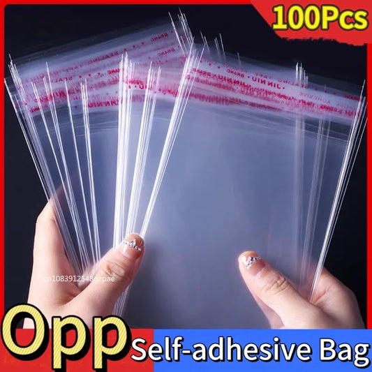 100-pack cellofan påsar olika storlekar