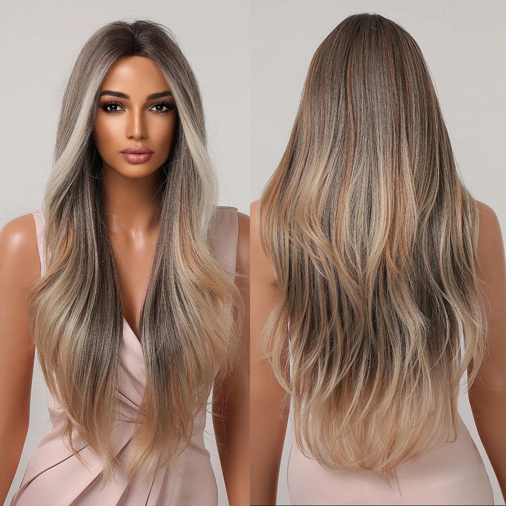Wig long wavy hair with curls