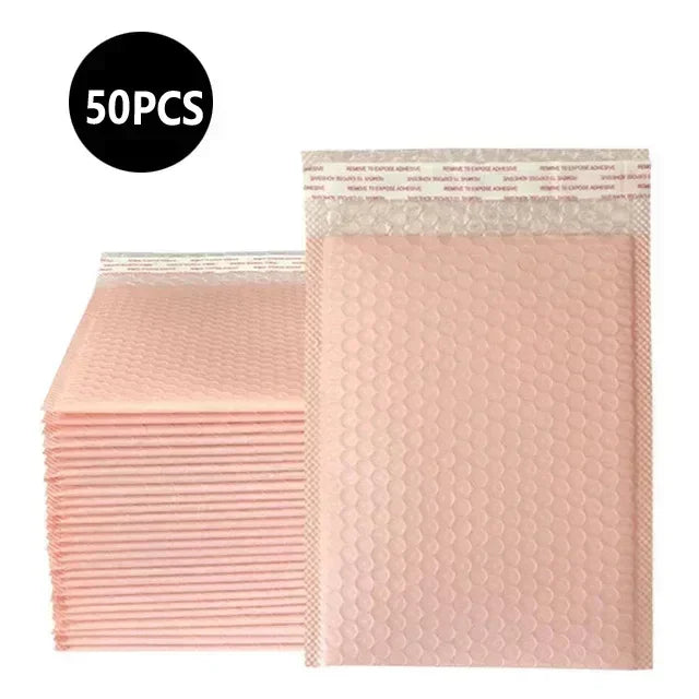 50-pack vadderade kuvert i olika färger
