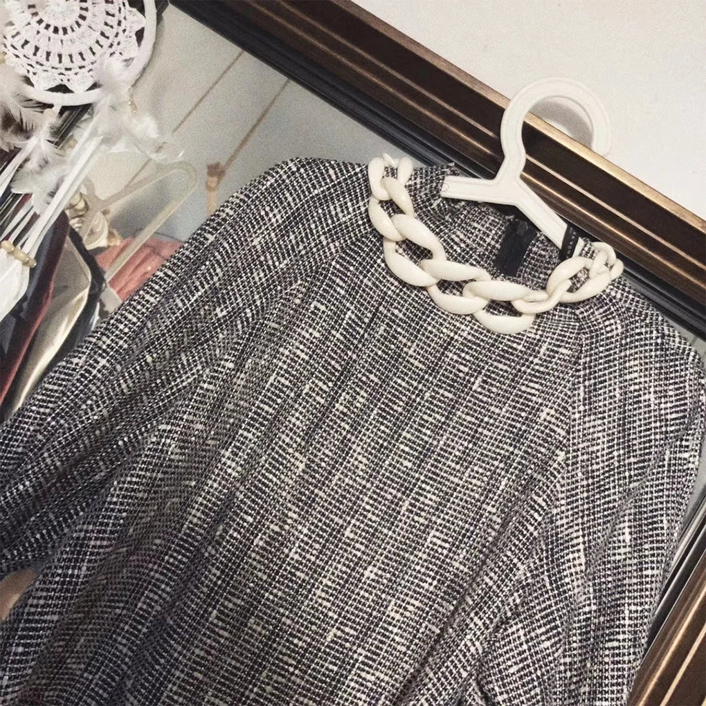 Fashion halsband grov bred akryl kedja