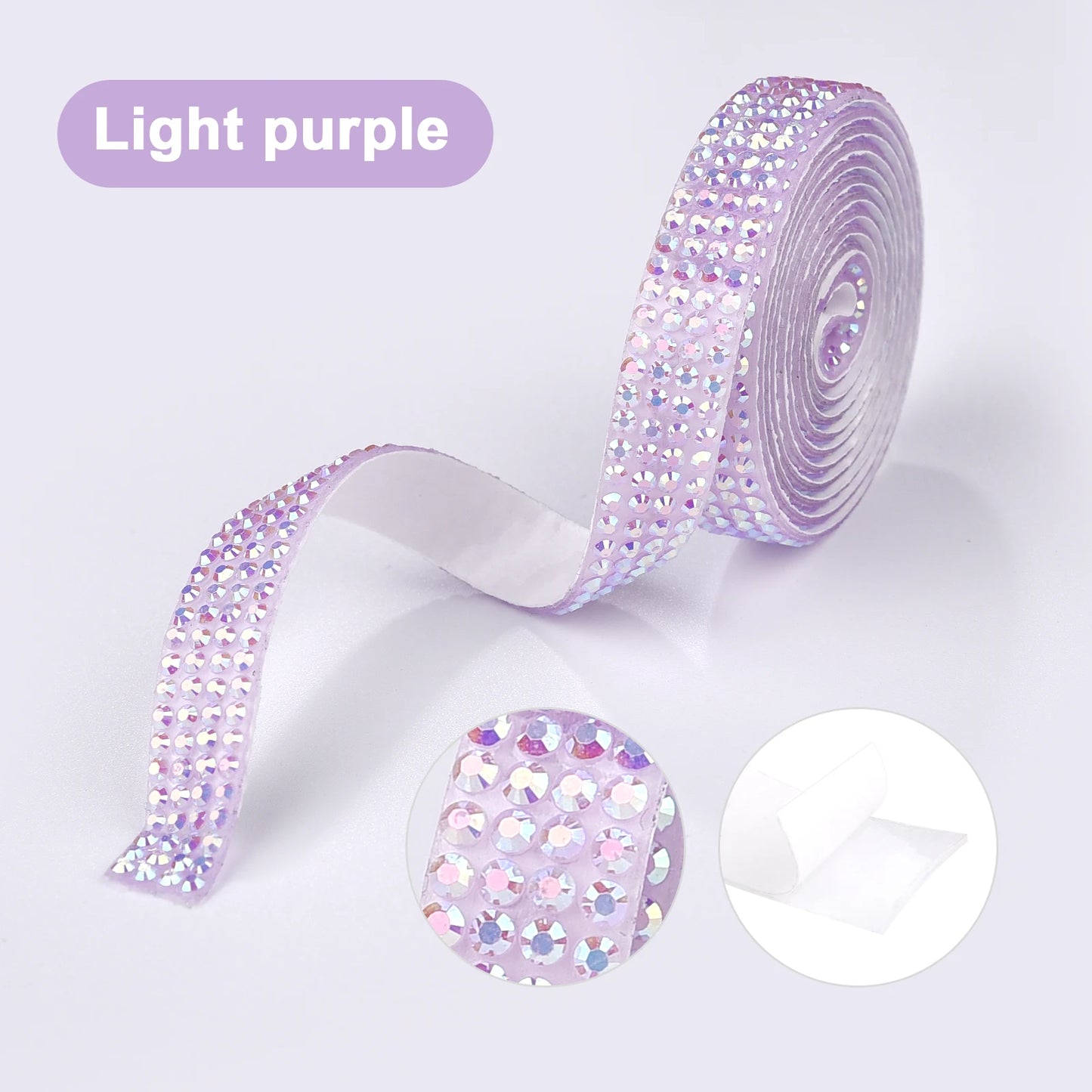 Rhinestone tape pastel colors