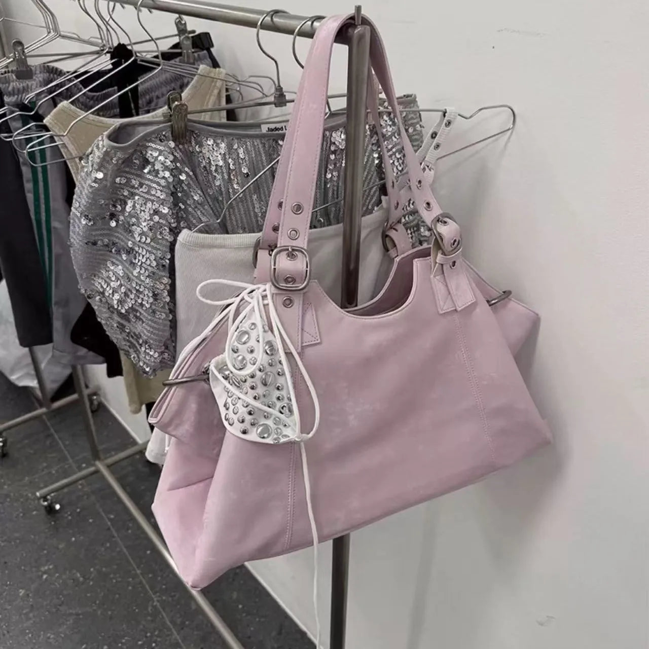 Hobo väska Rosa/svart