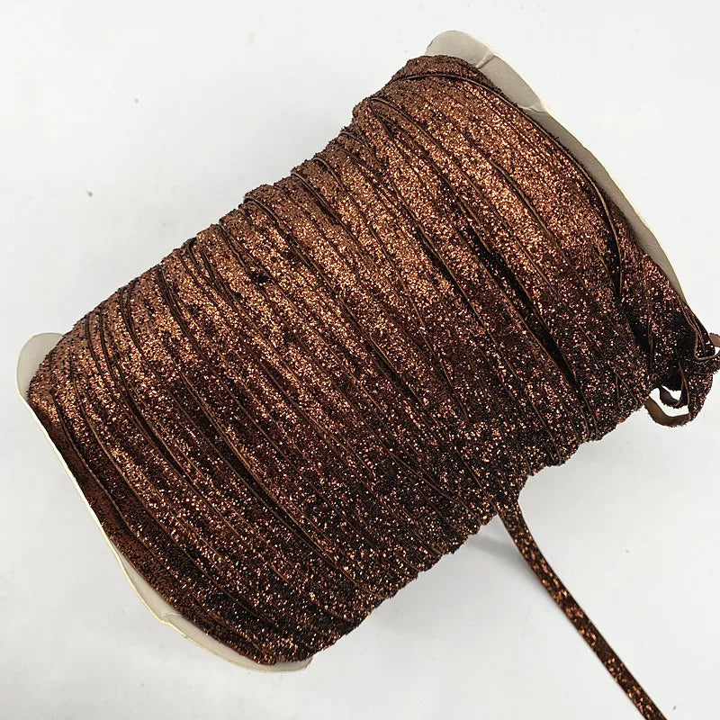 Glittrande sammets band 6mm
