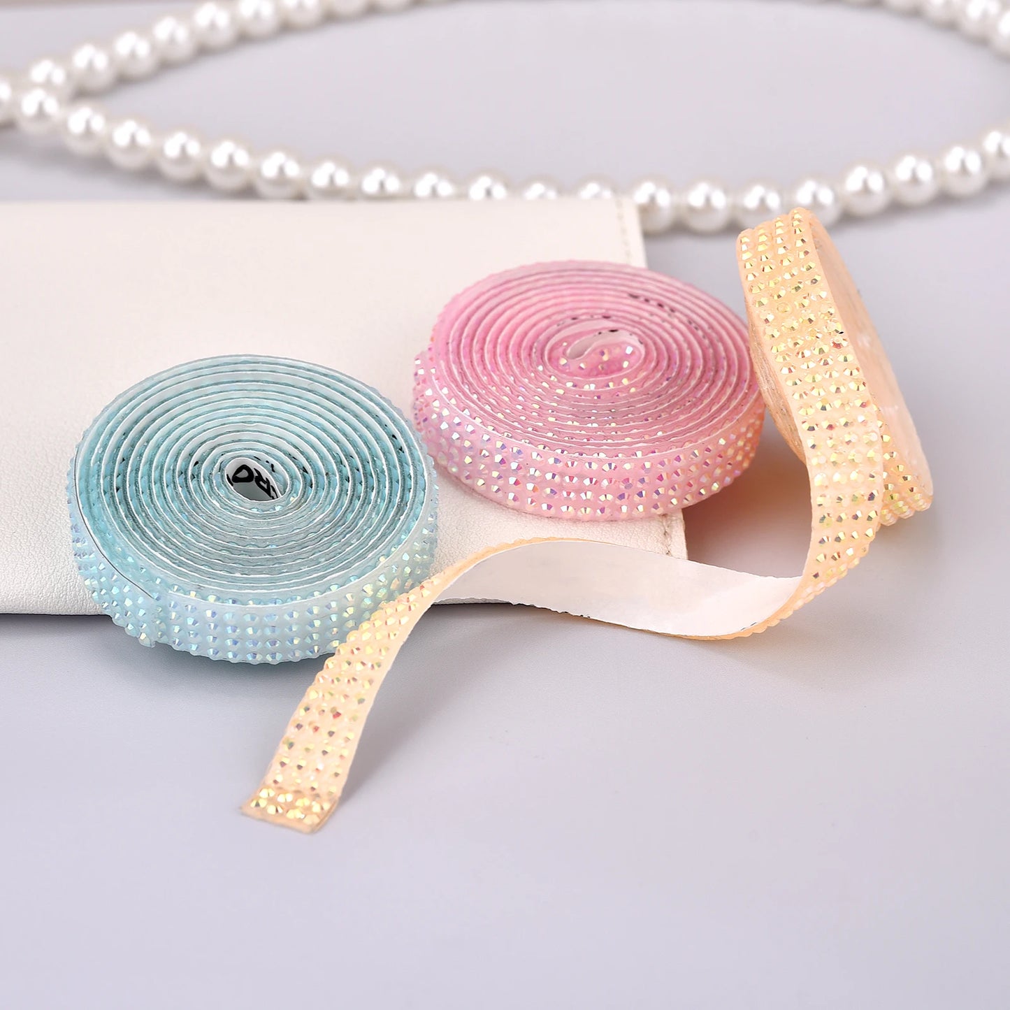 Rhinestone tape pastel colors