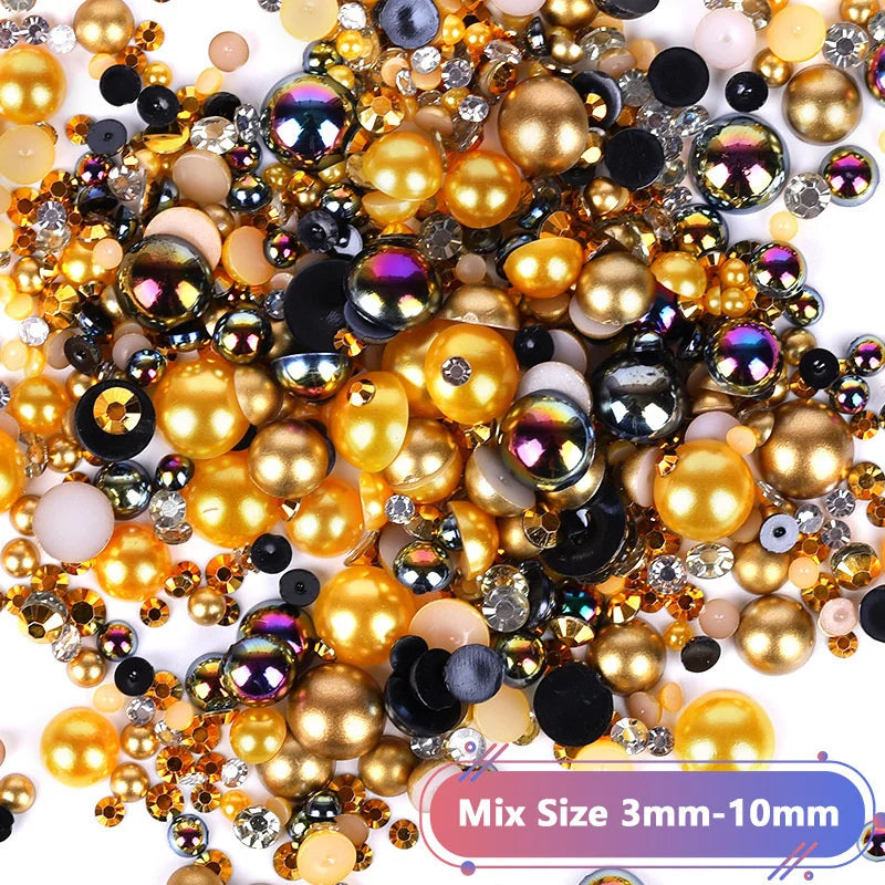 30g halv runda mixade pärlor