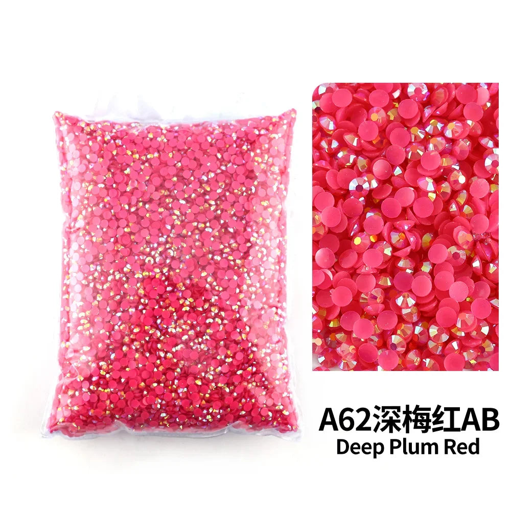 Strass stenar Resin olika Röd Rosa Nyanser
