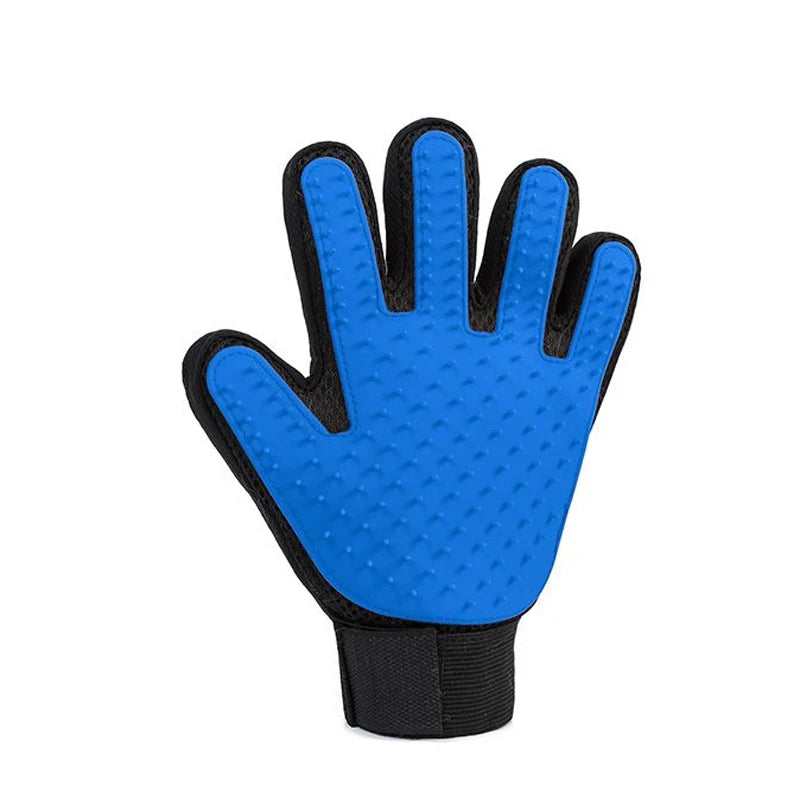 Glove brushing fur
