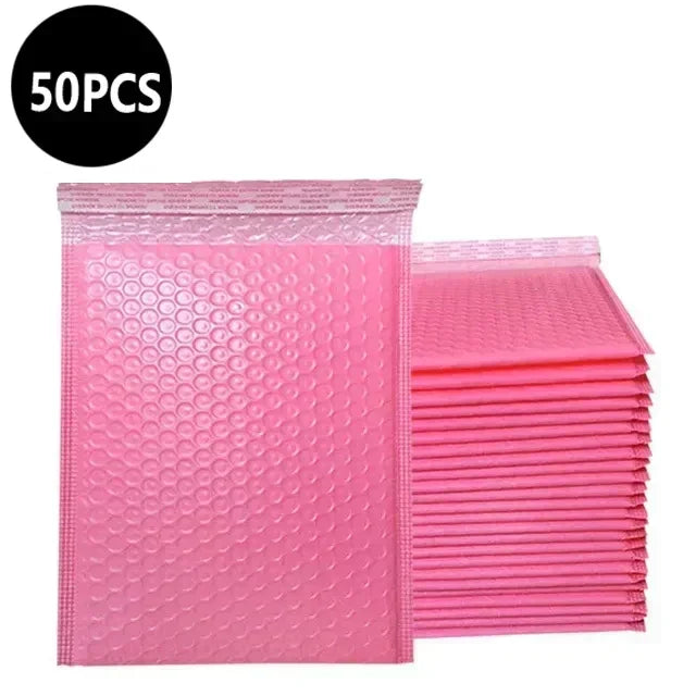 50-pack vadderade kuvert i olika färger