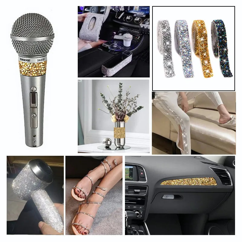 Rhinestone hot fix ribbon