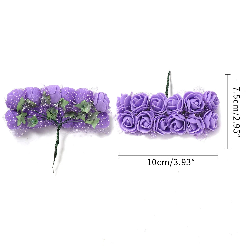 Mini foam roses 16pcs different color choices
