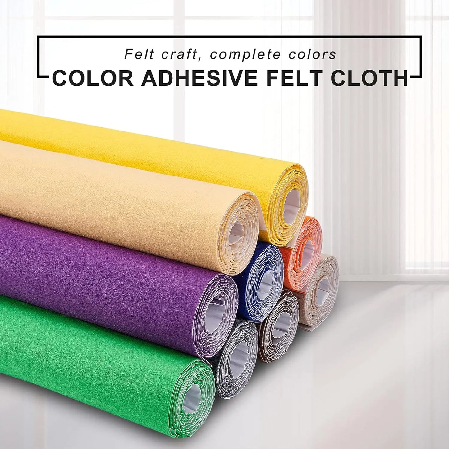 Self-adhesive fabric Felt Yellow
